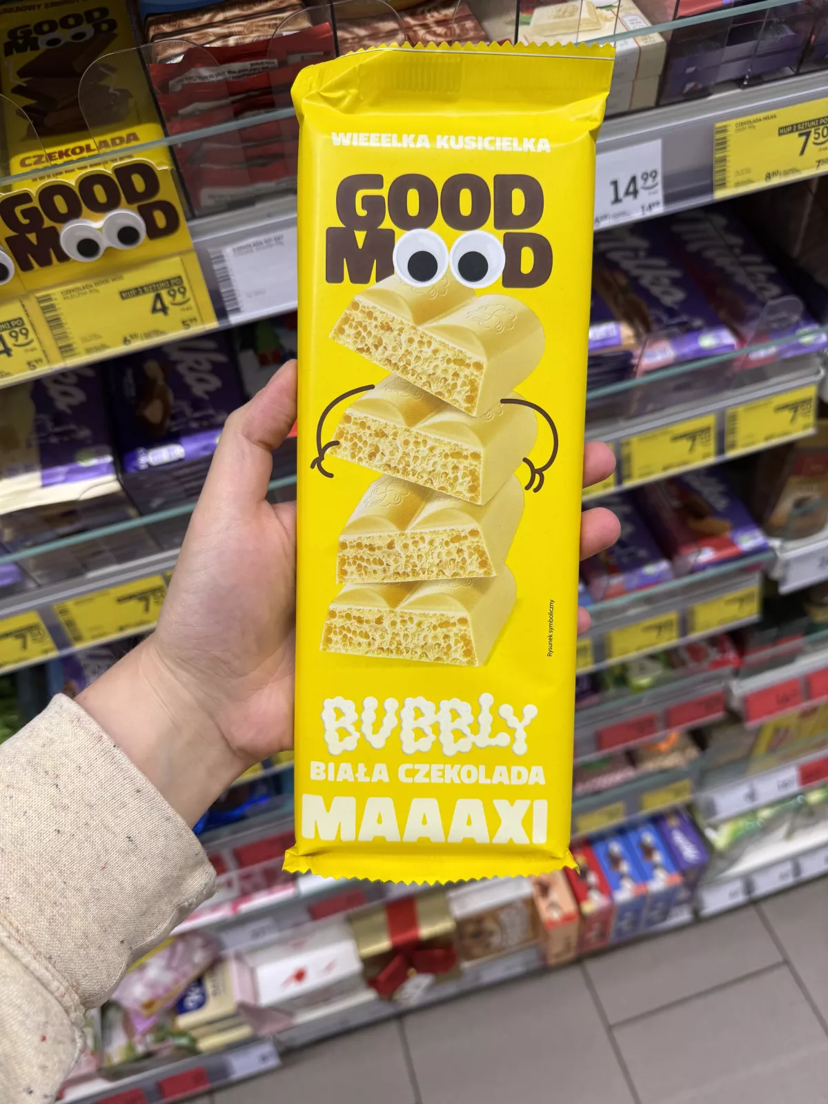 Good Mood Bubbly Maaaxi Biała czekolada napowietrzona | 150g