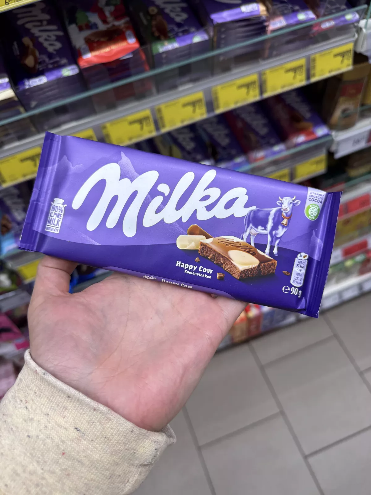 Milka Happy Cow czekolada mleczna z białą czekoladą | 90g