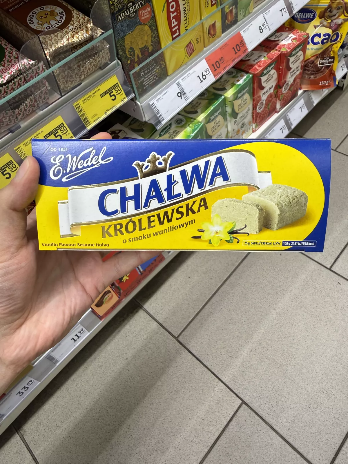 E. Wedel Chałwa Królewska o smaku waniliowym | 250g