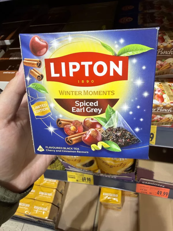 Lipton Winter Moments Spiced Earl Grey herbata czarna aromatyzowana 20 torebek | 34g