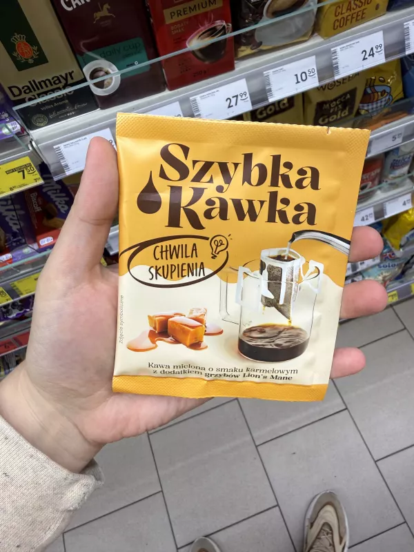 Szybka Kawka Chwila Skupienia kawa mielona karmelowa z Lion’s Mane | 10g