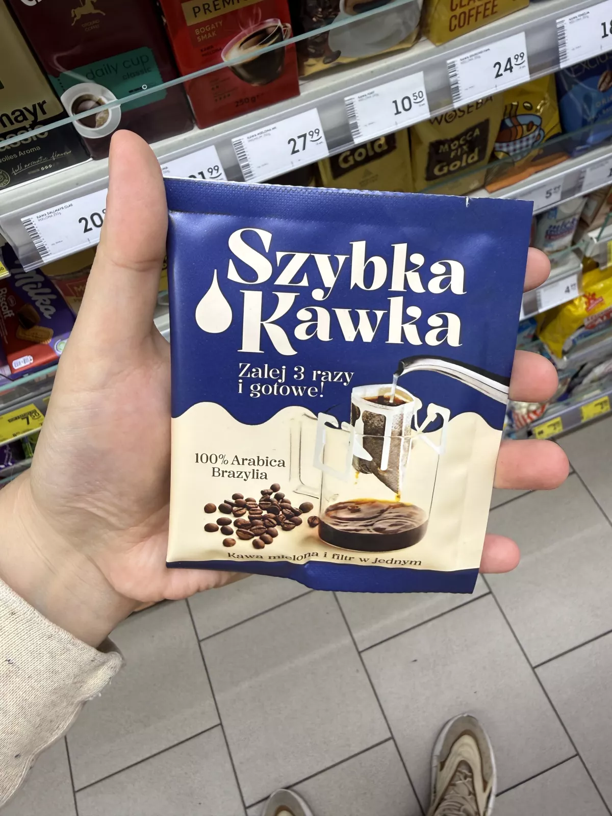 Szybka Kawka 100% Arabica Brazylia kawa mielona (w filtrze) | 10g