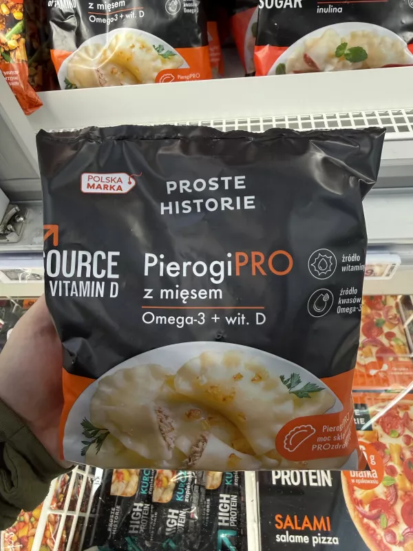 Proste Historie PierogiPRO z mięsem Omega-3 + wit. D | 400g