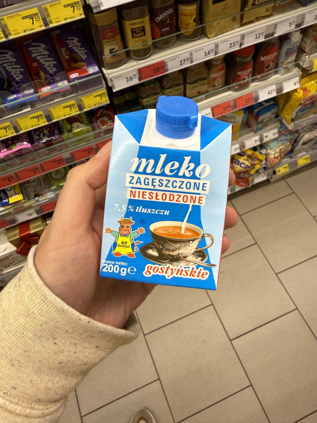 SM Gostyń Mleko zagęszczone niesłodzone gostyńskie 7,5% | 200g