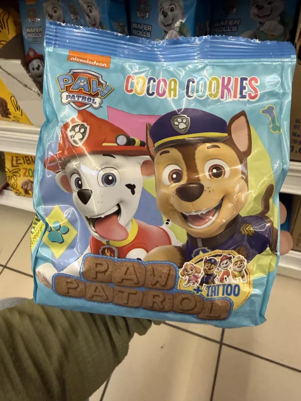 Paw Patrol Cocoa Cookies + Tattoo / Herbatniki kakaowe Psi Patrol | 150g