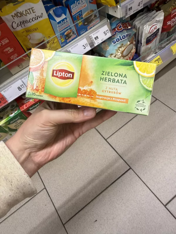 Lipton Zielona herbata z nutą cytrusów Inspiracja z Hiszpanii 20 torebek | 26g