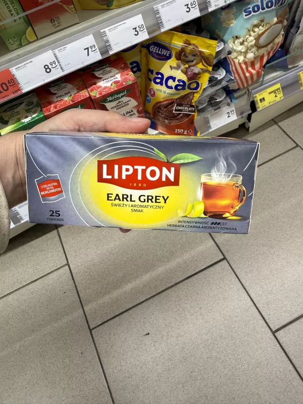 Lipton Earl Grey herbata czarna aromatyzowana 25 torebek | 37,5g