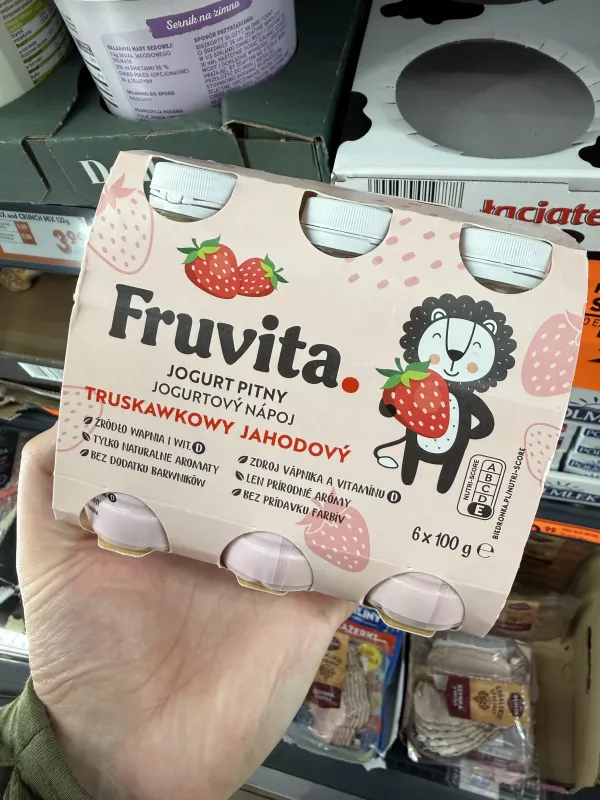 Fruvita Jogurt pitny truskawkowy | 6x100g