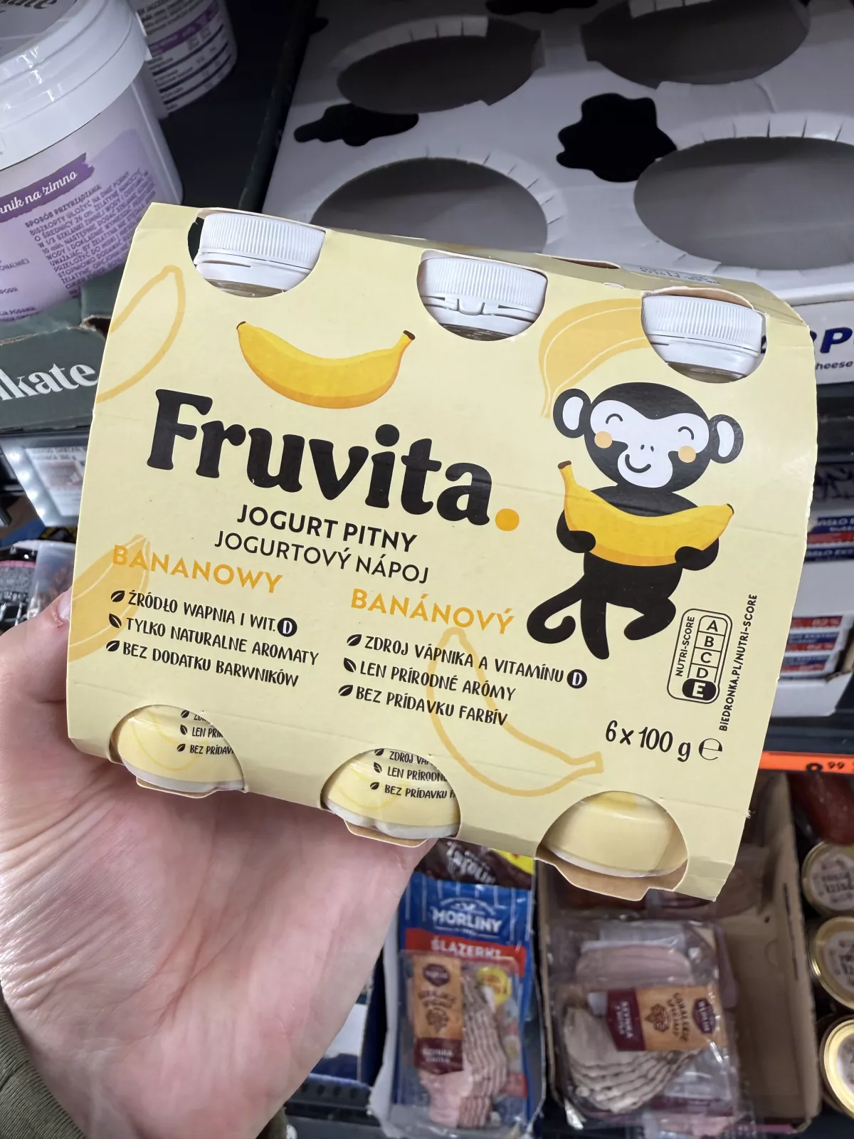 Fruvita Jogurt pitny bananowy | 6x100g