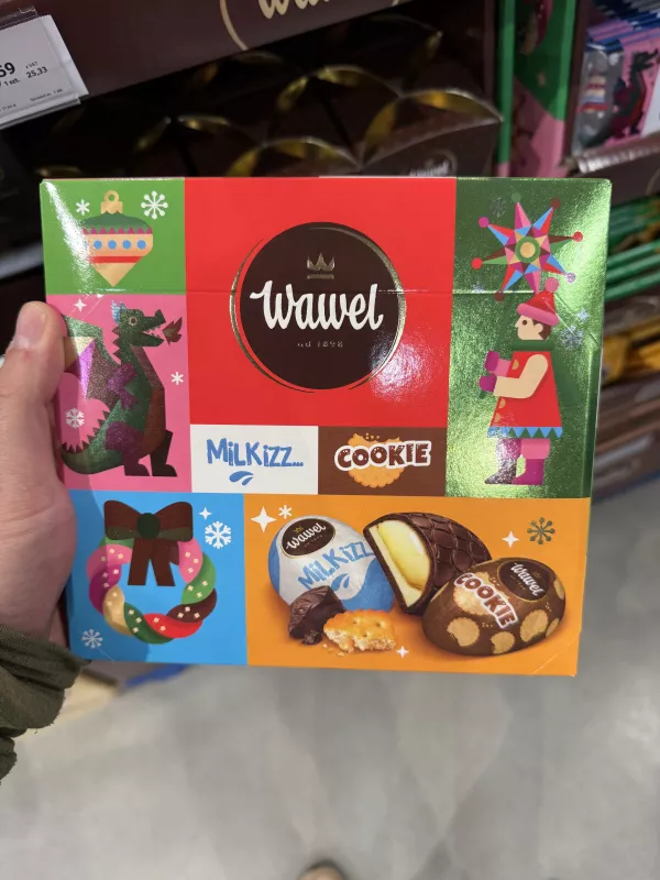 Wawel Milkizz & Cookie cukierki kakaowe z nadzieniem mlecznym | 325g