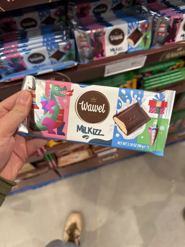 Wawel MilKizz tabliczka kakaowa z nadzieniem mlecznym (edycja świąteczna) | 88g
