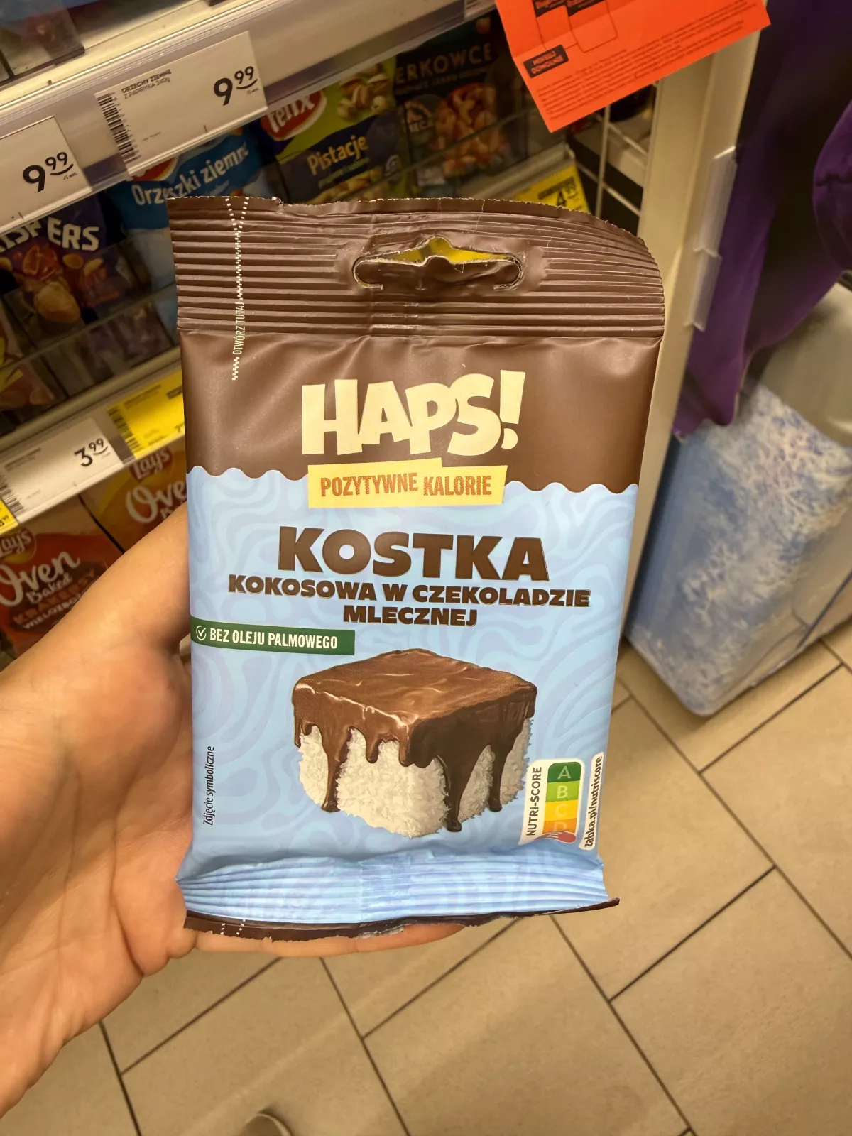 Haps! Kostka kokosowa w czekoladzie mlecznej | 30g