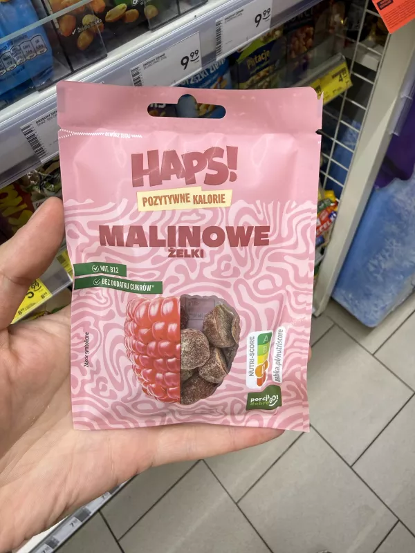 Haps! Malinowe żelki z witaminą B12 | 30g