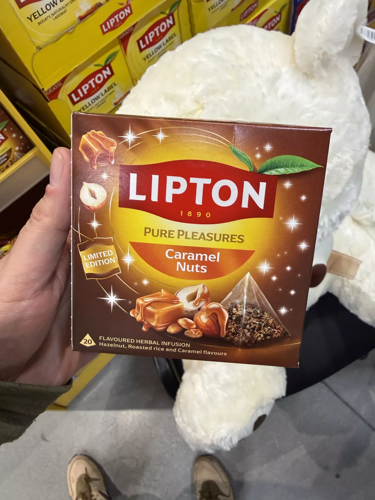Lipton Pure Pleasures Caramel Nuts herbatka ziołowa aromatyzowana 20 torebek | 36g
