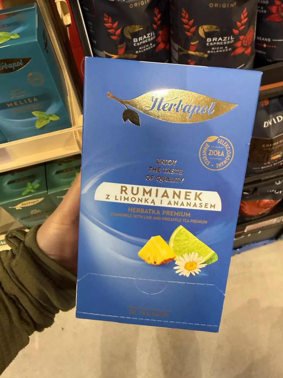 Herbapol Rumianek z limonką i ananasem Herbatka Premium | 30g