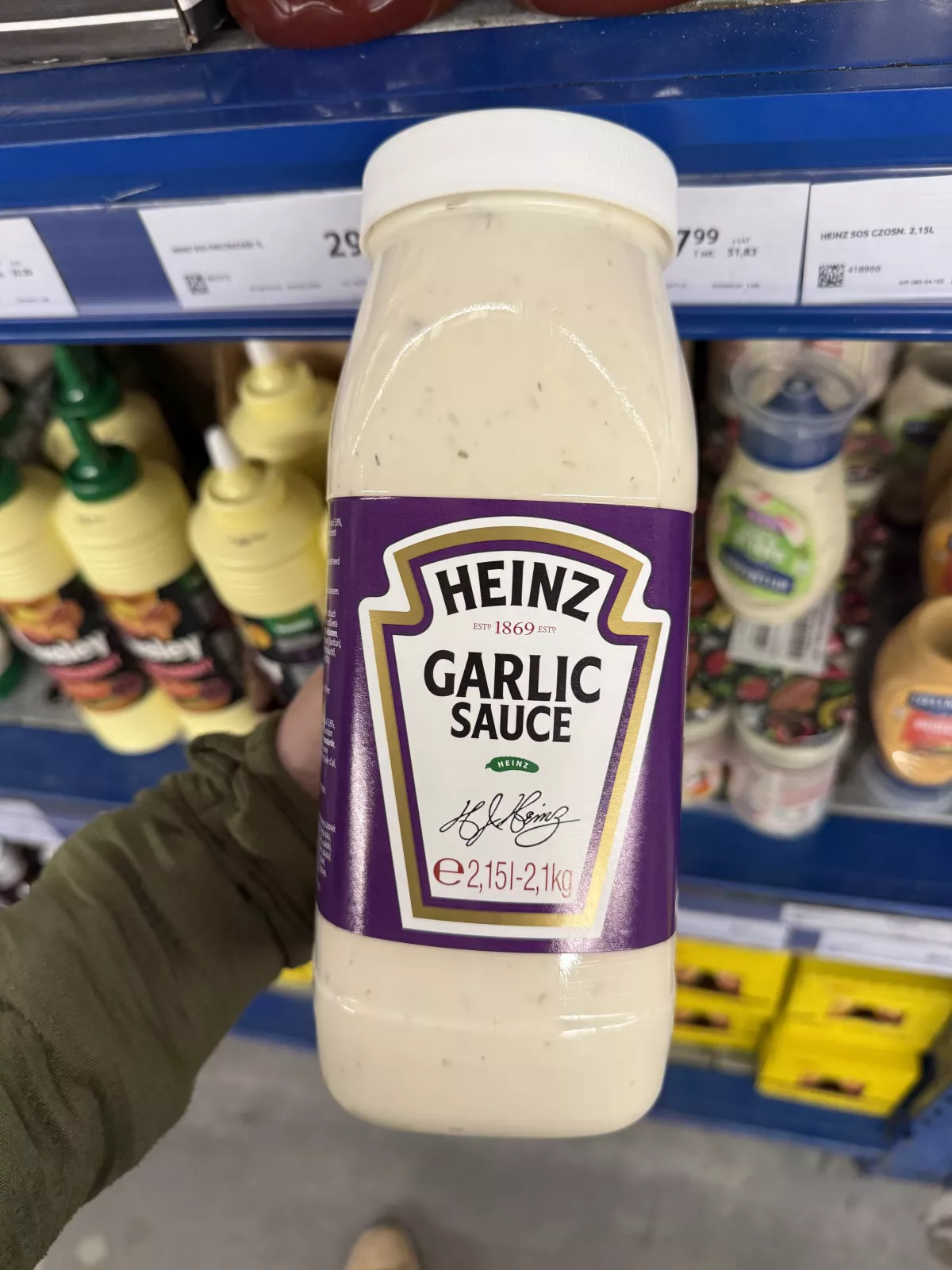 Heinz Garlic Sauce / Sos czosnkowy | 2,1kg / 2,15l