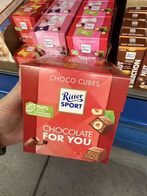 Ritter Sport Choco Cubes Chocolate For You / Mieszanka czekoladek z czekolady mlecznej nadziewanych | 176g