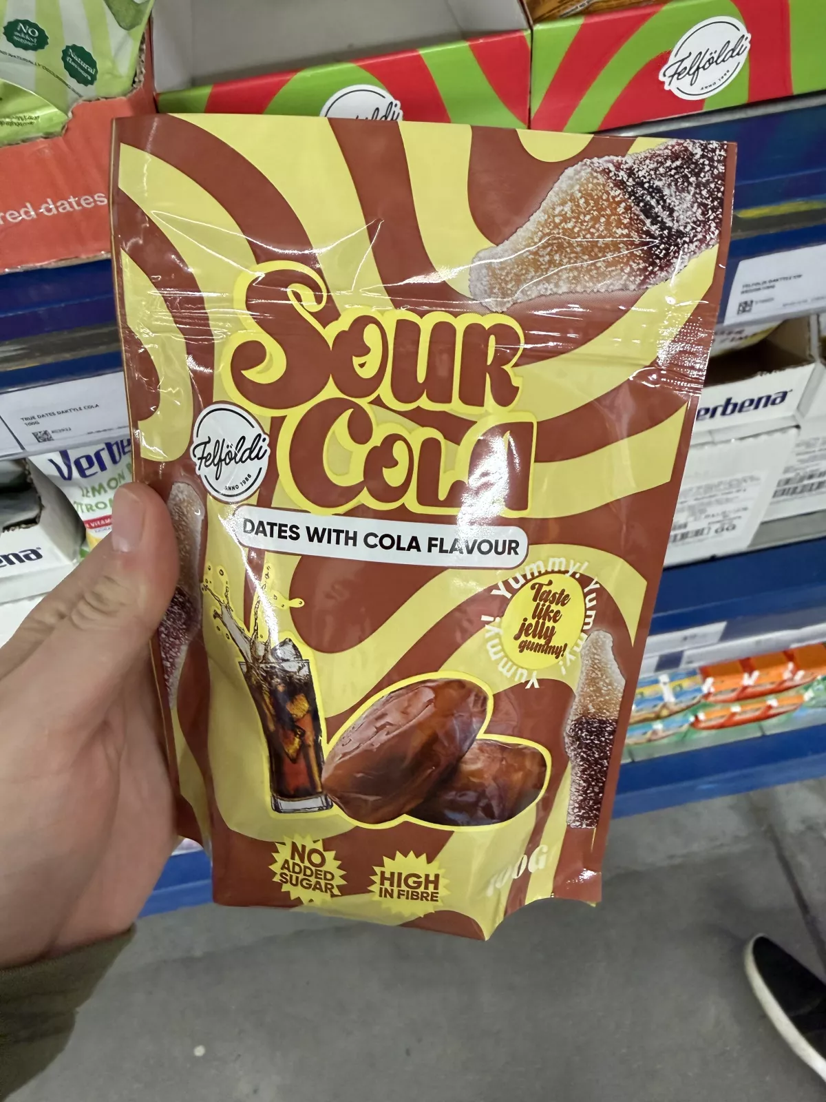 Felföldi Sour Cola daktyle o smaku coli | 100g