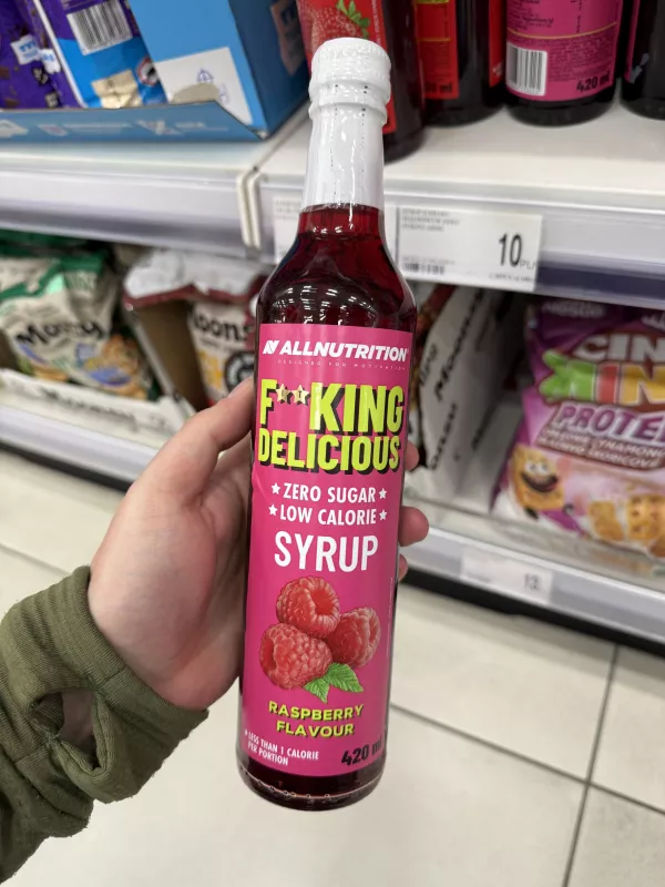 Allnutrition F**king Delicious Zero Sugar Syrup Raspberry Flavour / Syrop o smaku malinowym | 420ml