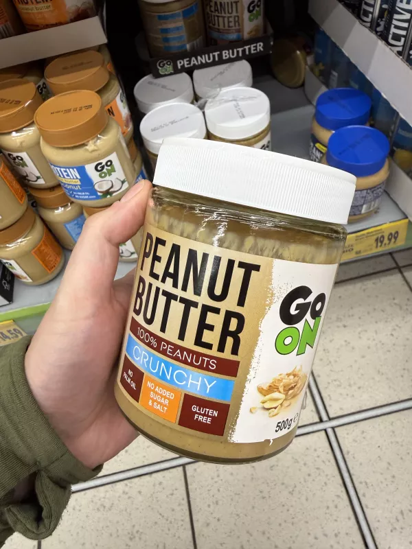 Go On Peanut Butter Crunchy 100% Peanuts krem orzechowy z kawałkami orzechów | 500g