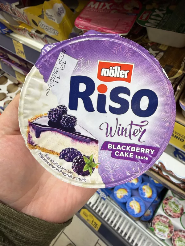 Müller Riso Winter Blackberry Cake taste / Deser mleczno-ryżowy o smaku ciasta jeżynowego | 175g