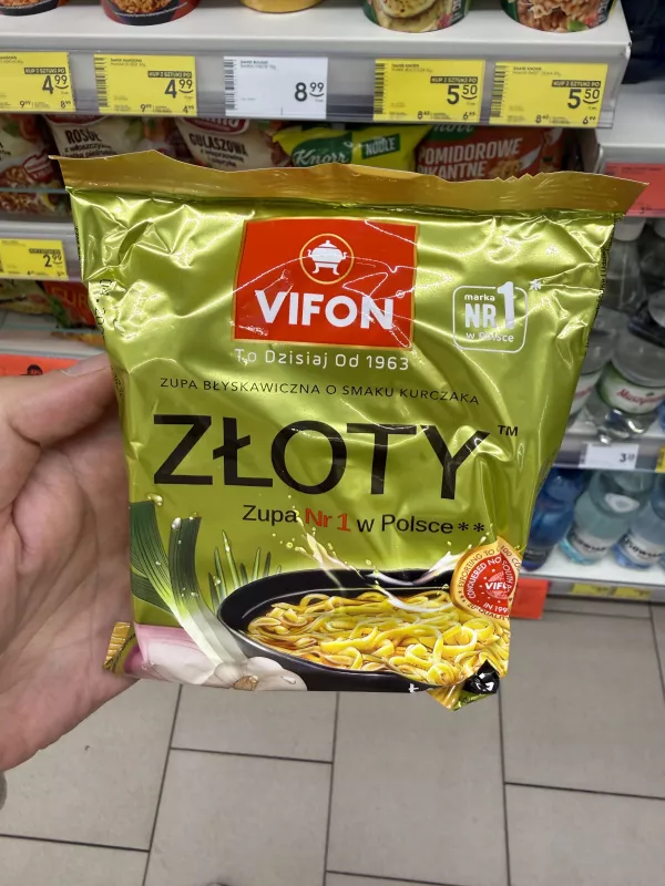 Vifon Zupa błyskawiczna kurczak złoty (Laur Konsumenta 2025) | 70g