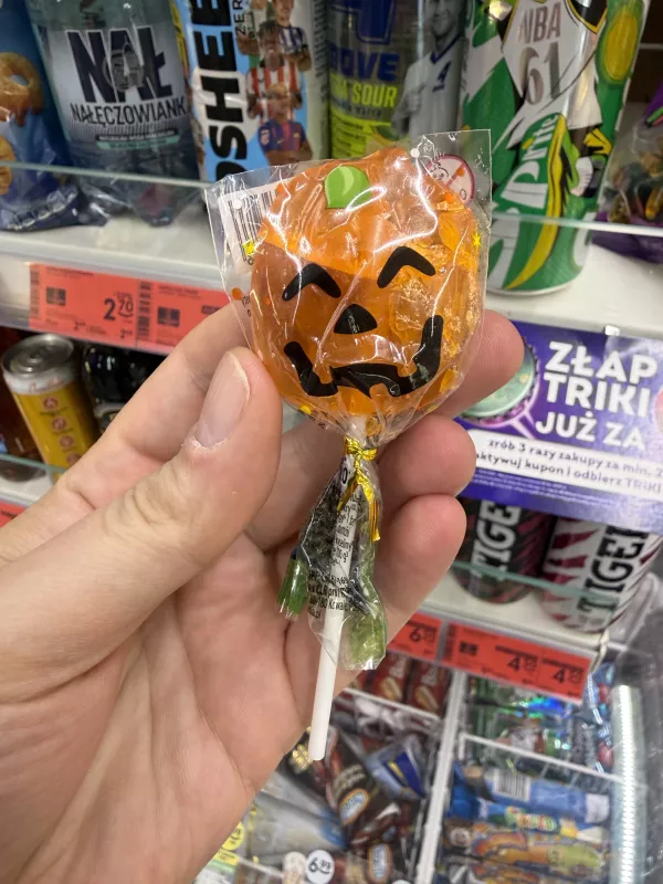 Candy Gangs Scary Lollipop / Lizak o smaku owocowym (dynia) | 15g