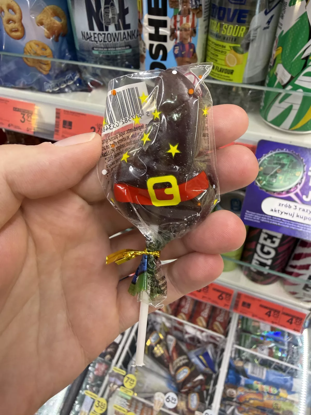 Candy Gangs Scary Lollipop – lizak owocowy w kształcie kapelusza czarownicy | 15g