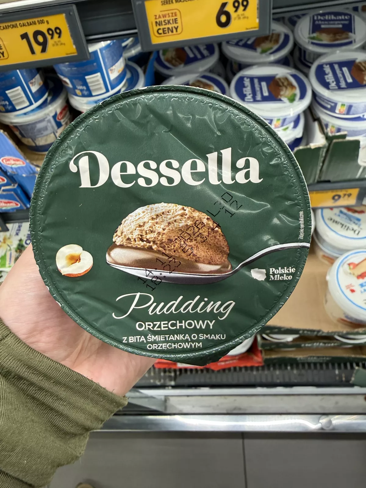 Dessella Pudding orzechowy z bitą śmietanką o smaku orzechowym | 200g