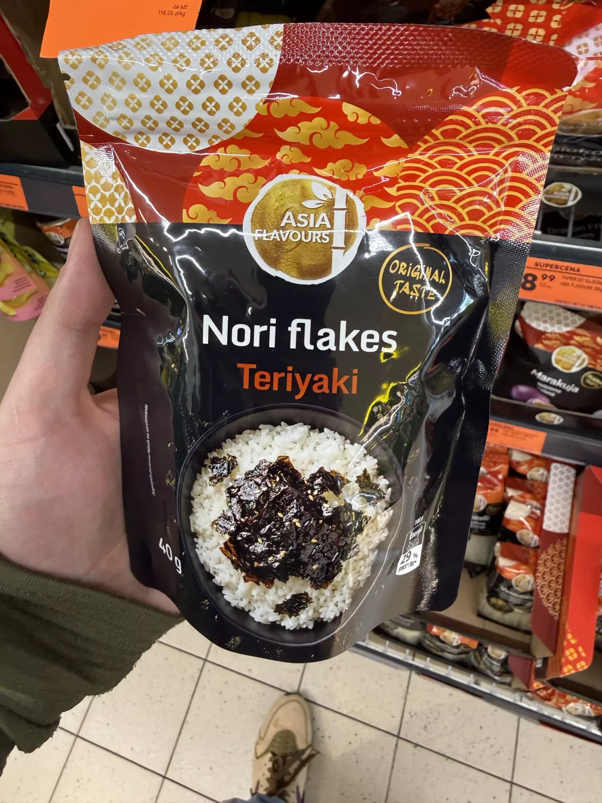 Asia Flavours Nori flakes Teriyaki posypka z alg morskich z sezamem | 40g