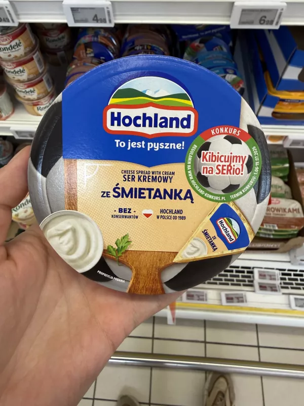 Hochland Ser kremowy ze śmietanką w trójkącikach | 180g