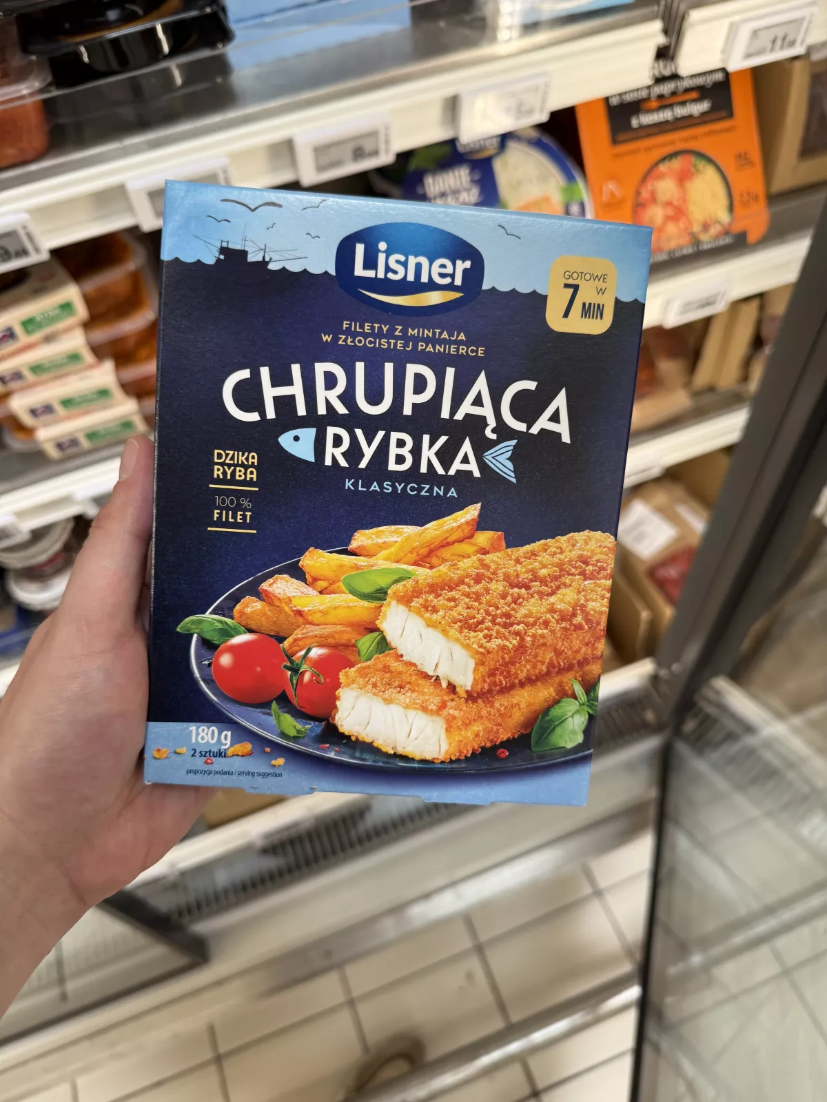 Lisner Chrupiąca Rybka Klasyczna filety z mintaja w złocistej panierce | 180g