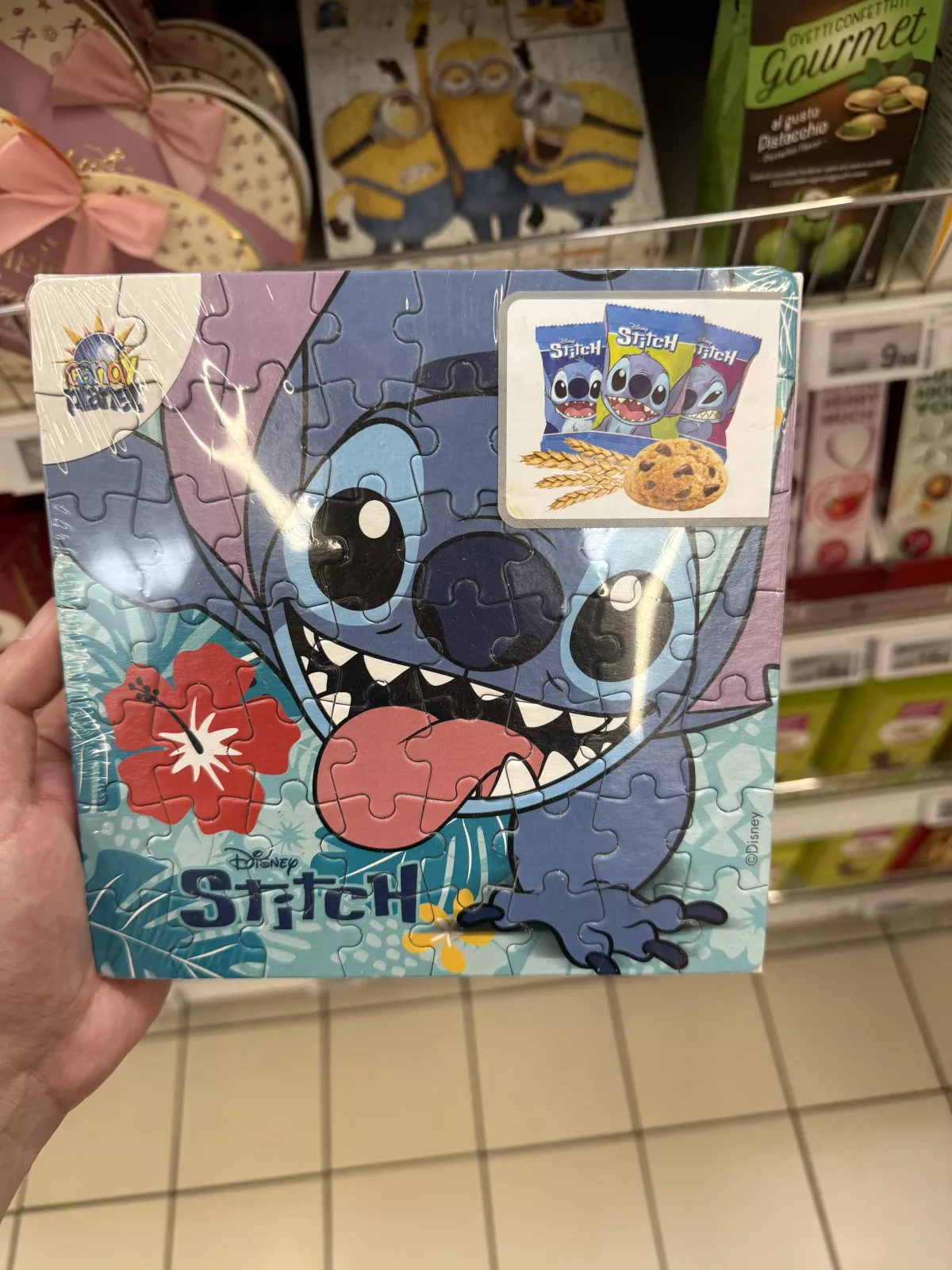 Candy Planet Disney Stitch Puzzle with Chocolate Chips Cookies / Puzzle z ciasteczkami z kawałkami czekolady | 50g