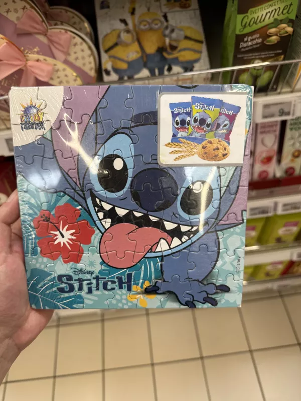 Candy Planet Disney Stitch Puzzle with Chocolate Chips Cookies / Puzzle z ciasteczkami z kawałkami czekolady | 50g