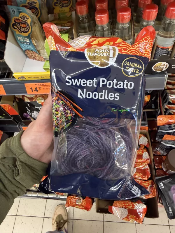 Asia Flavours Sweet Potato Noodles Makaron ze skrobi ze słodkiego ziemniaka | 250g