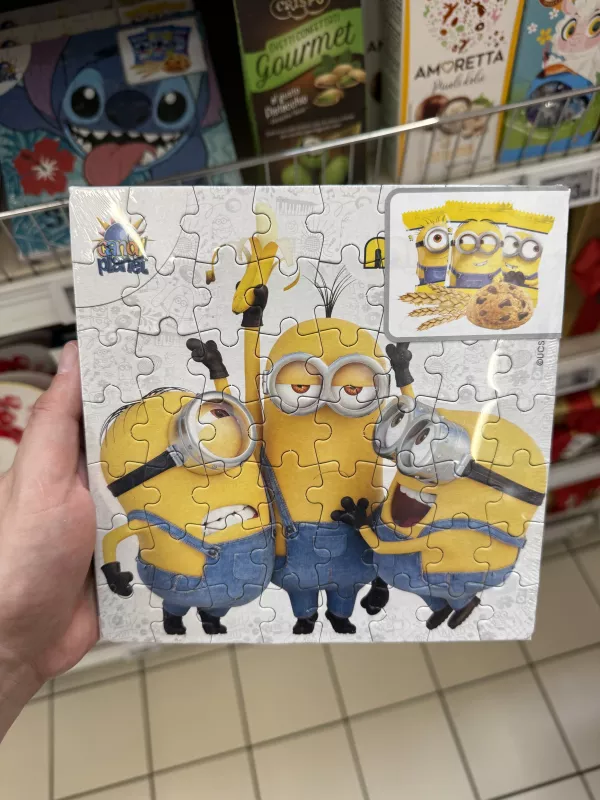 Candy Planet Minions Puzzle z ciasteczkami z kawałkami czekolady | 50g