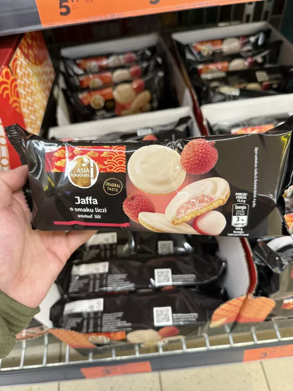 Asia Flavours Jaffa biszkopty z galaretką o smaku liczi | 135g