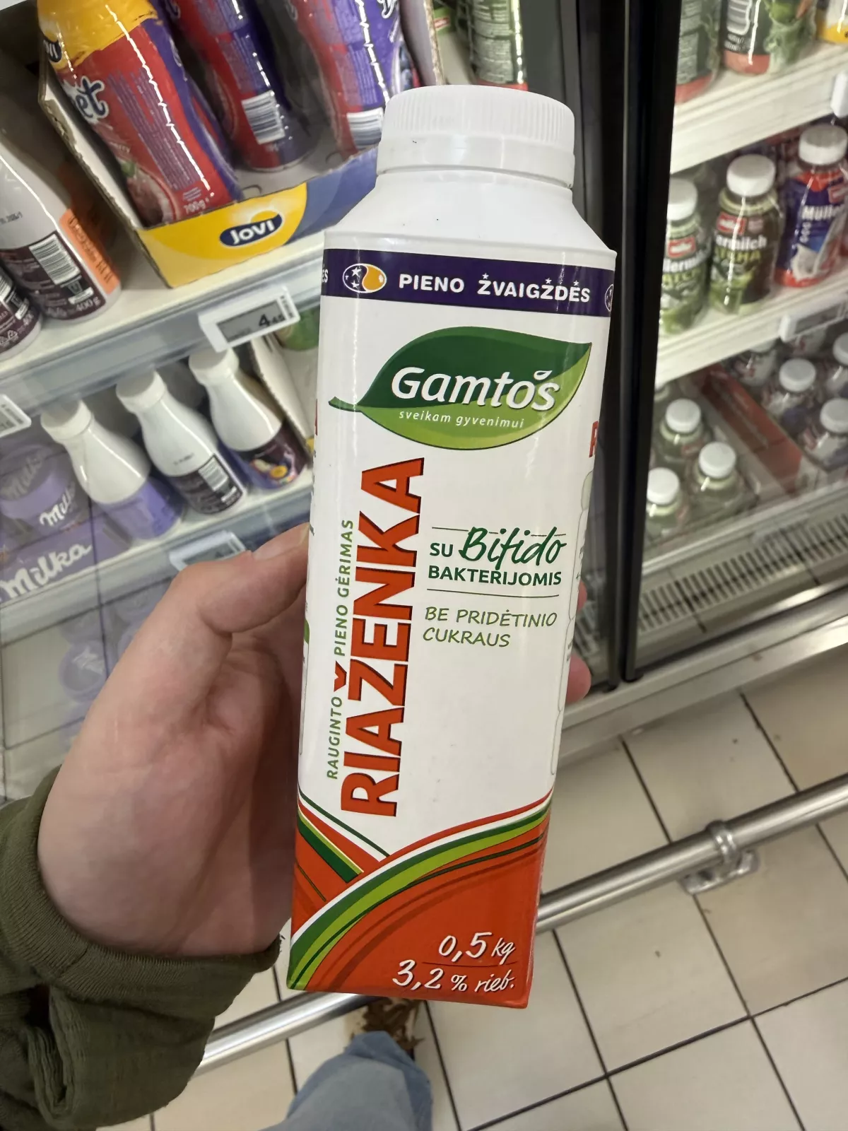 Gamtos Riaženka 3,2% / Riażenka – napój mleczny fermentowany z mleka pieczonego z bifidobakteriami | 500g
