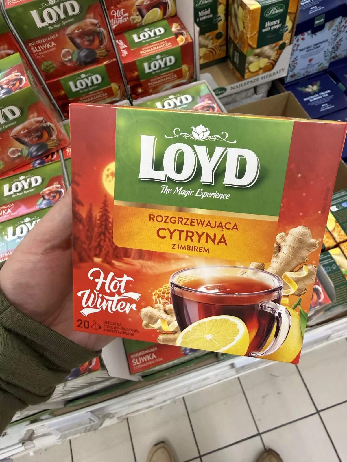 Loyd Hot Winter Rozgrzewająca Cytryna z imbirem herbatka ziołowo-owocowa 20 piramidek | 40g