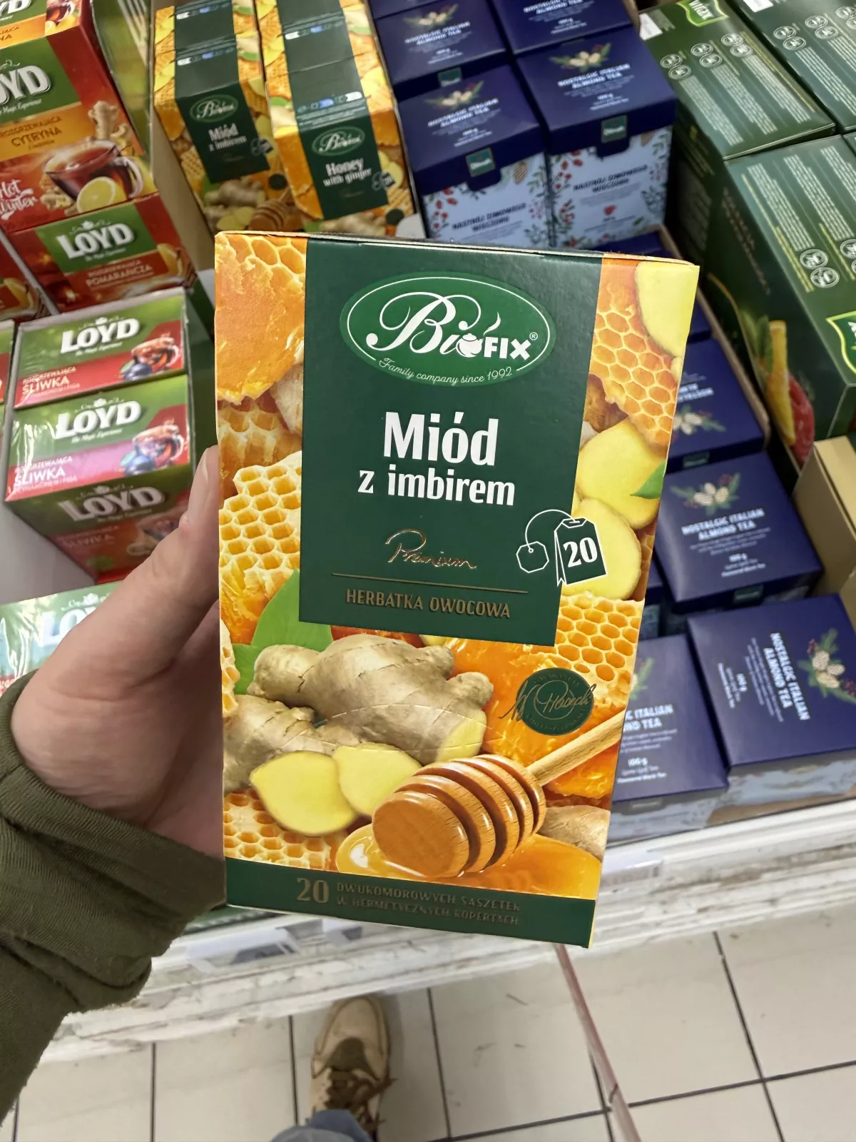 Bifix Miód z imbirem herbatka owocowa ekspresowa | 40g