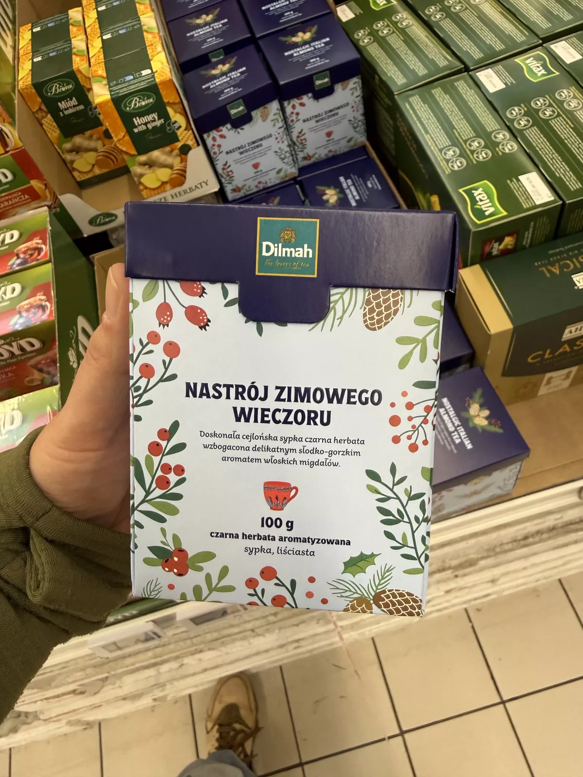 Dilmah Nastrój Zimowego Wieczoru – czarna herbata cejlońska liściasta o aromacie włoskich migdałów | 100g