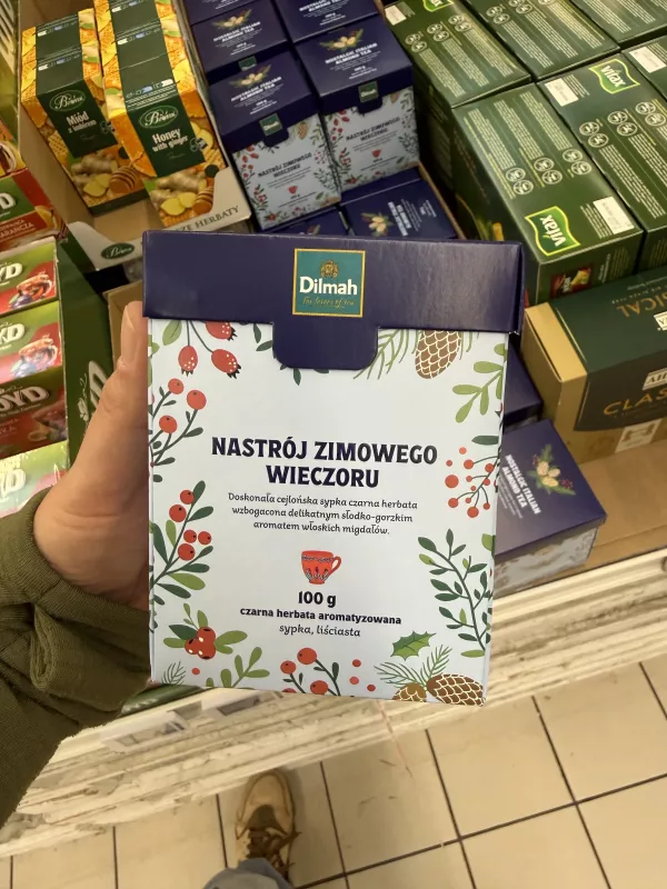 Dilmah Nastrój Zimowego Wieczoru – czarna herbata cejlońska liściasta o aromacie włoskich migdałów | 100g