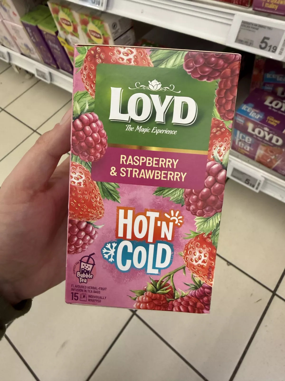 Loyd Hot’n Cold Raspberry & Strawberry / Malina i Truskawka 15 torebek | 30g