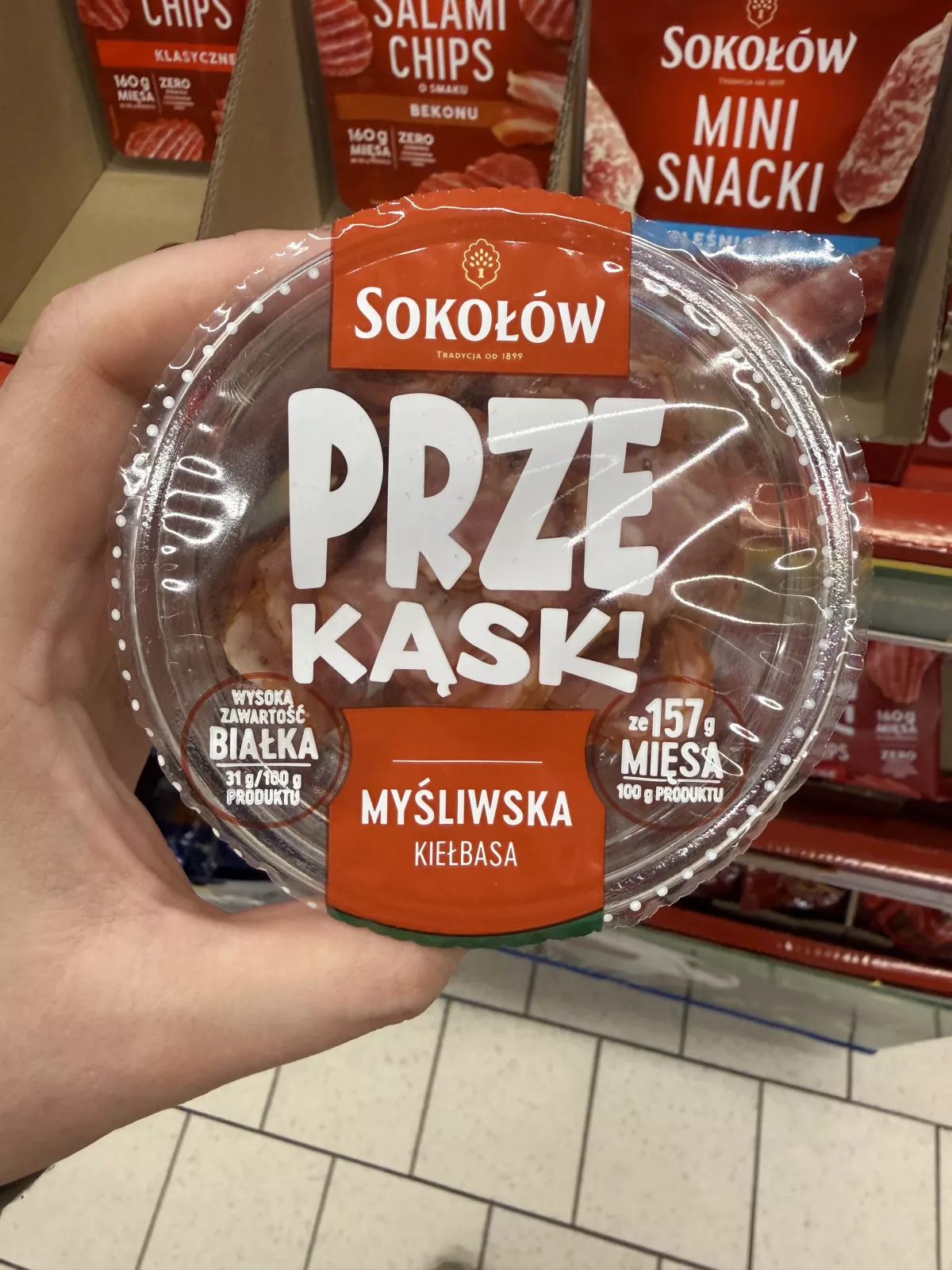 Sokołów Przekąski Myśliwska kiełbasa | 60g