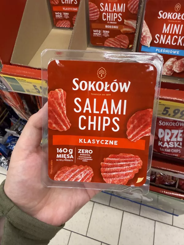 Sokołów Salami Chips Klasyczne | 60g