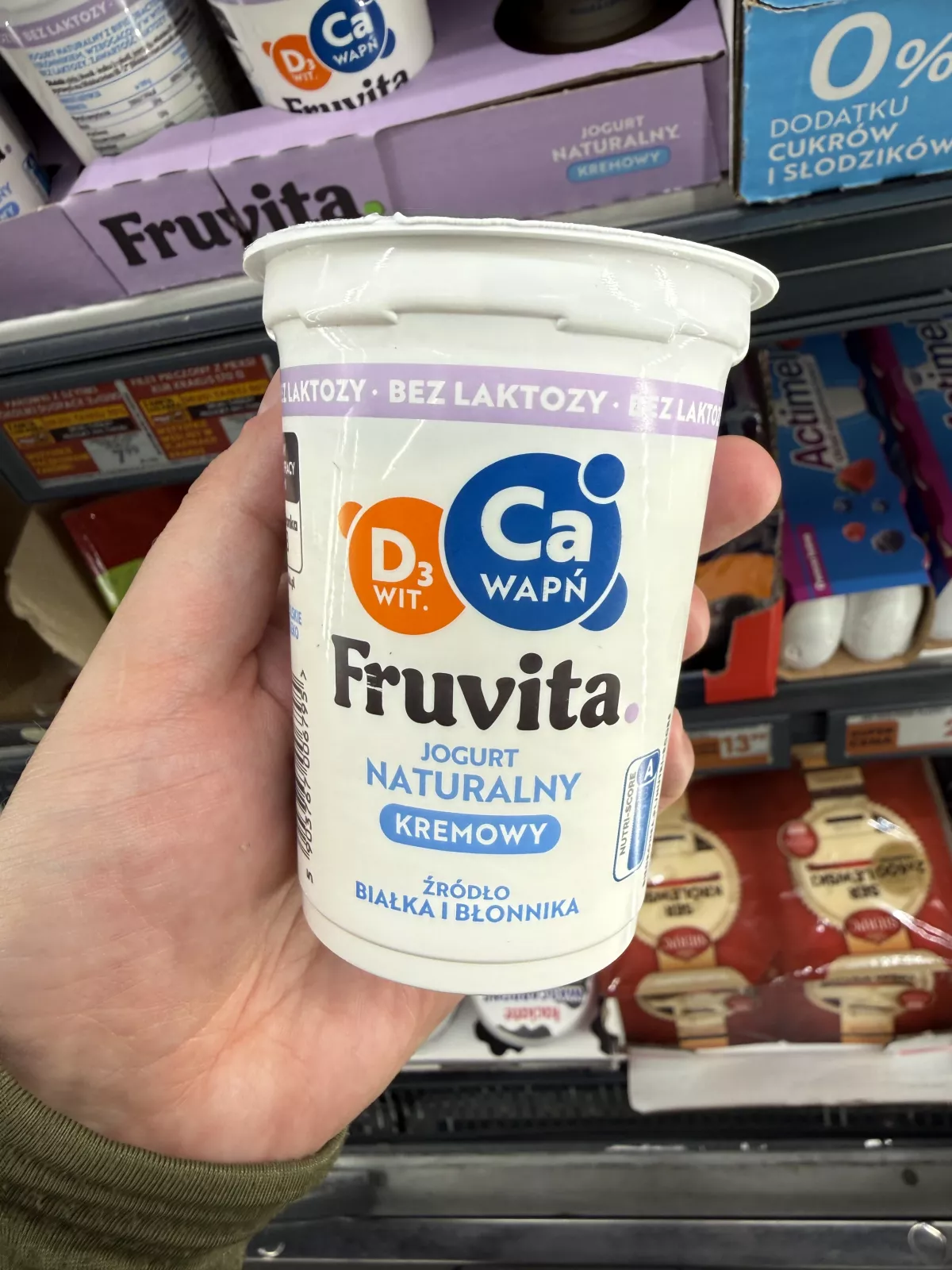 Fruvita Jogurt naturalny kremowy bez laktozy | 200g