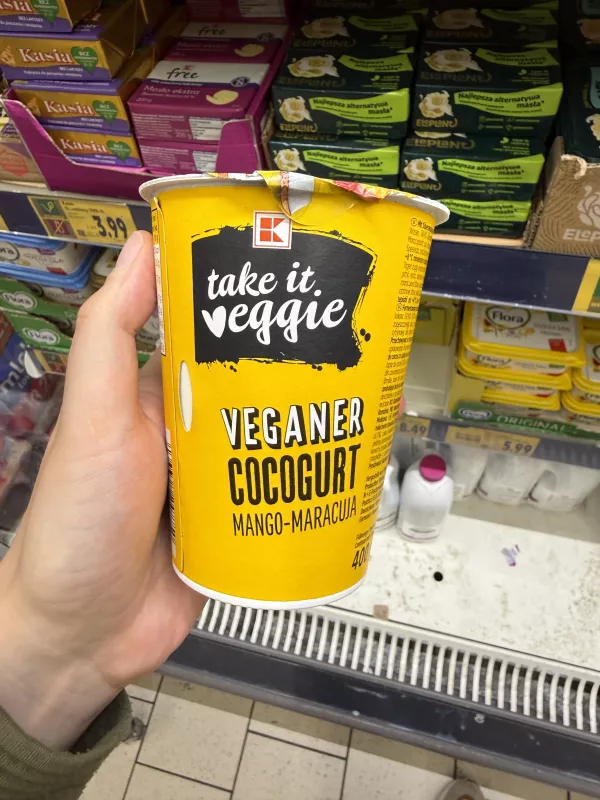 take it veggie Veganer Cocogurt Mango-Maracuja / Wegański fermentowany produkt kokosowy z mango i marakują | 400g