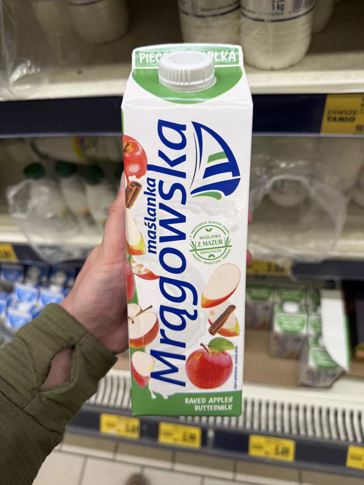 Mlekpol Maślanka Mrągowska pieczone jabłka | 1000ml