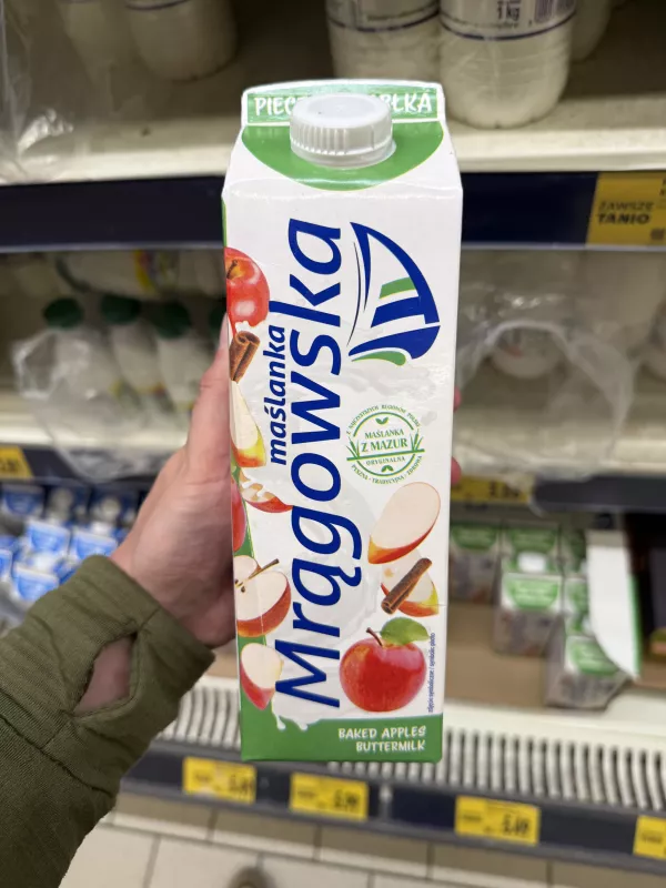 Mlekpol Maślanka Mrągowska pieczone jabłka | 1000ml