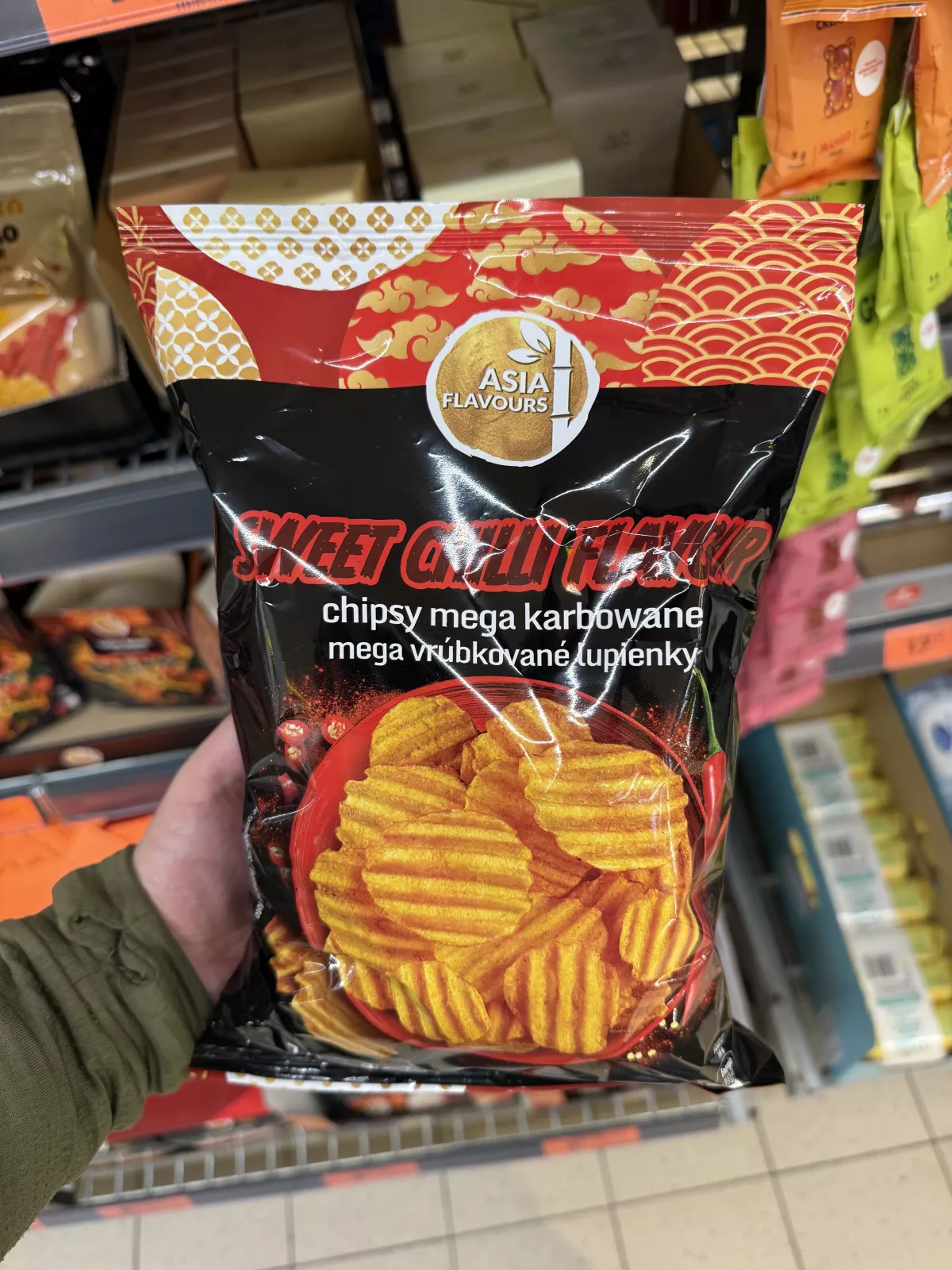 Asia Flavours Sweet Chilli Flavour chipsy mega karbowane | 150g